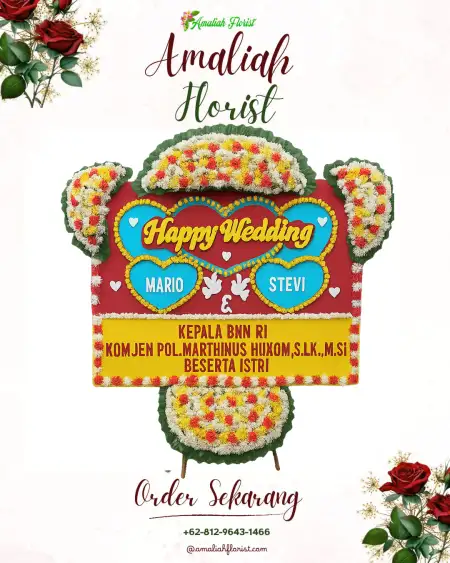 Papan Bunga Pernikahan Keboansikep